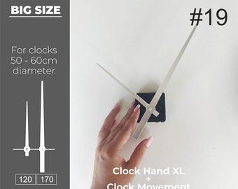 Manecillas de reloj acrílicas espejadas XL: Reemplazo de reloj de pared DIY