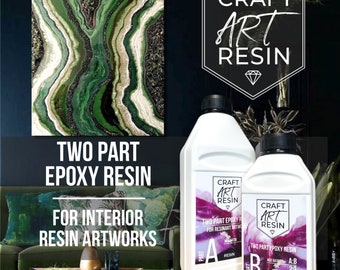 Craft Art Resin 1,5 kg de résine époxy de viscosité moyenne