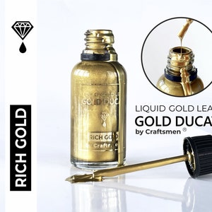 Liquid gold leaf metallic paint "Gold Ducat", 30ml
