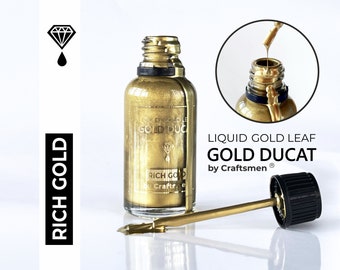 Liquid gold leaf metallic paint "Gold Ducat", 30ml