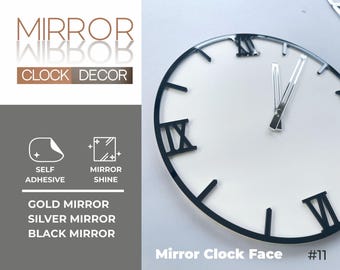 Horloge acrylique miroir : décoration d'horloge DIY en résine