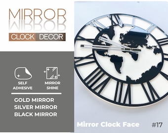 Cadran acrylique miroir : Horloge DIY en résine (25-50 cm)