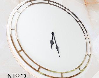 Horloge acrylique miroir : décoration d'horloge DIY en résine