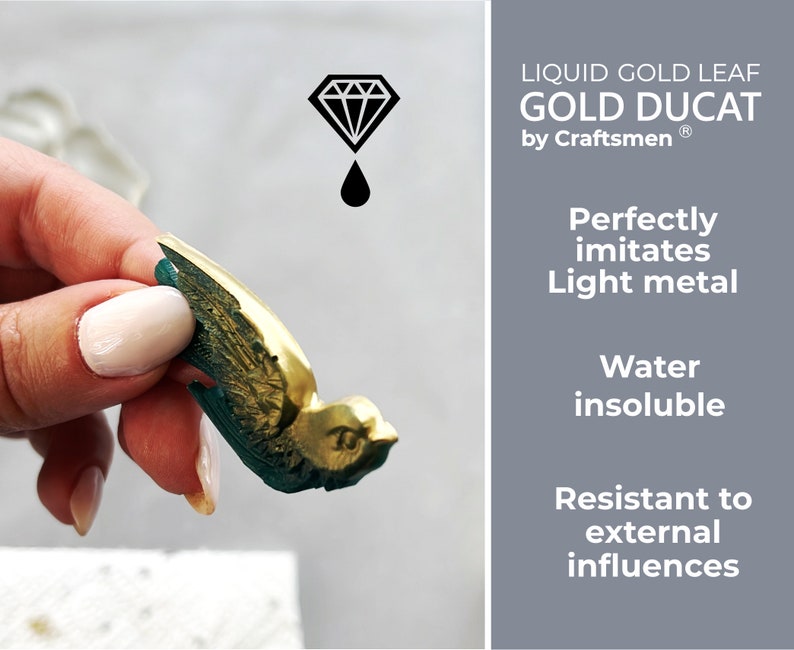 Peinture liquide à la feuille d'or Gold Ducat , 30 ml image 5