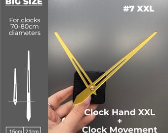 Manecilla de reloj de gran tamaño n.° 7 + Movimiento del reloj