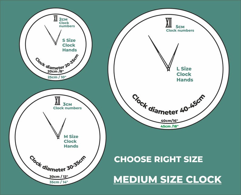 Three Inch Clock Big Size Clock Hand #7 + Clock Movement - Etsy