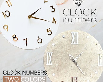 Mirrored Acrylic Numbers (Numerals) for a Wall Clock