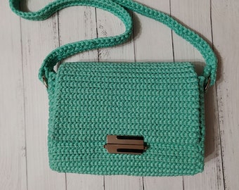 Small handmade crocheted bag. Shoulder bag, crossbody, gift for her.