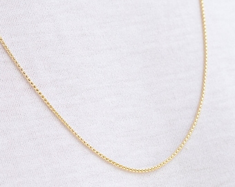 14k Real Gold Men's Popcorn Chain Necklace - Delicate and Stylish- Exclusive Gift for Men - Popcorn Chain