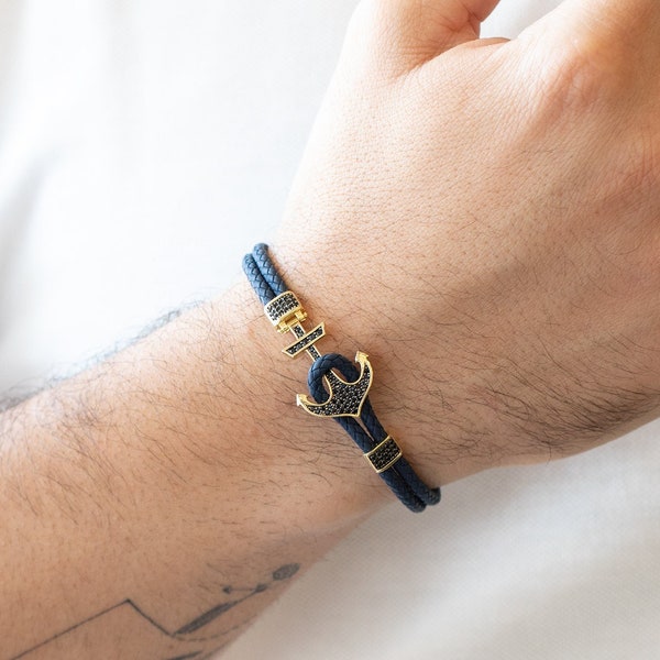 Mens Anchor Bracelet Etsy