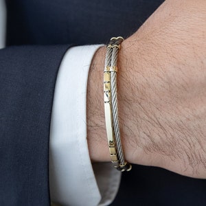 Mens gold hotsell bracelet cartier