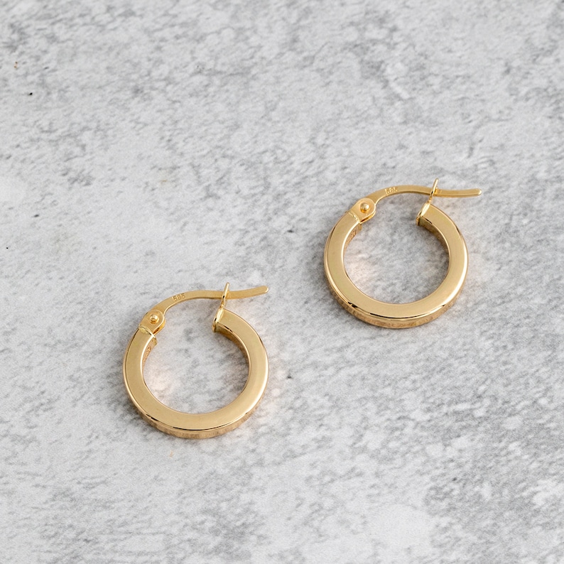 Mens huggie hoop earrings white gold Clearance