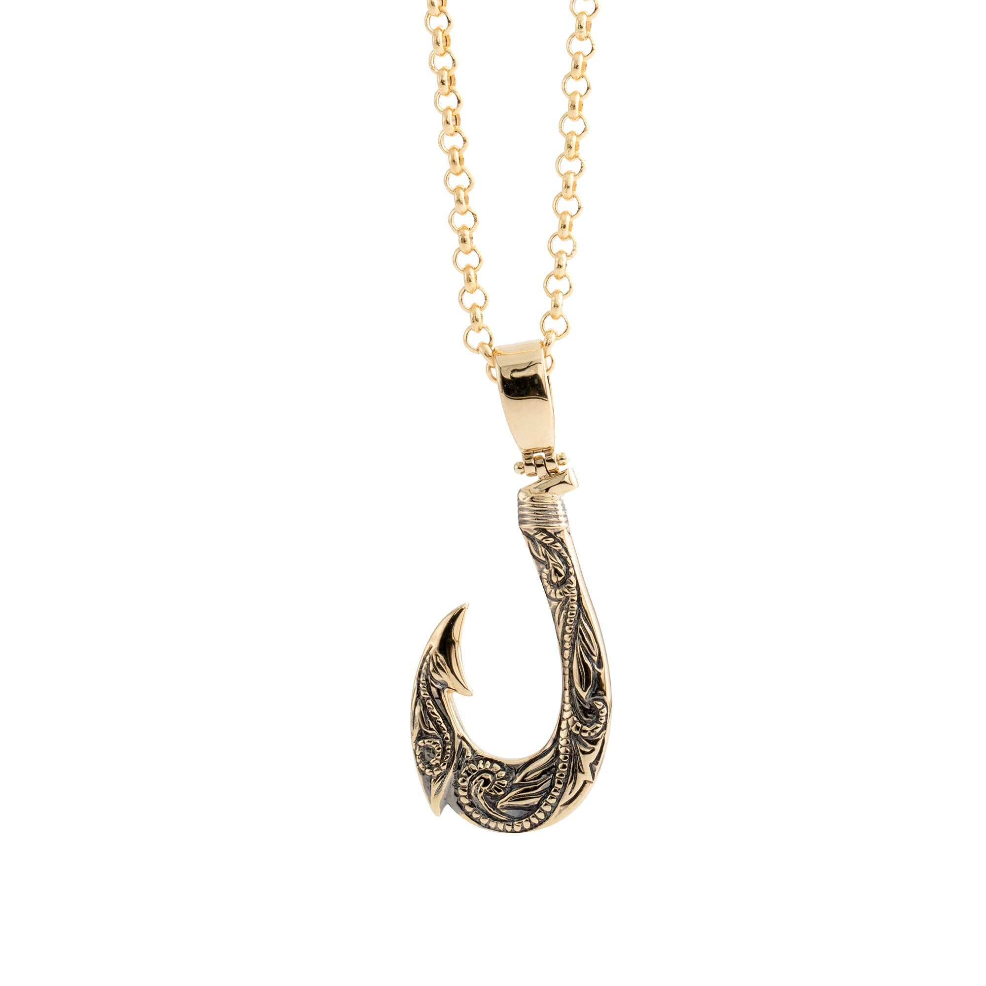 Mens Fish Hook Necklace -  Canada