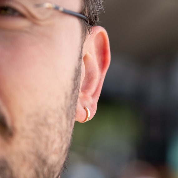 Earrings 14k Gold Thin Gold Small Gold Huggie Earrings Tiny Huggie