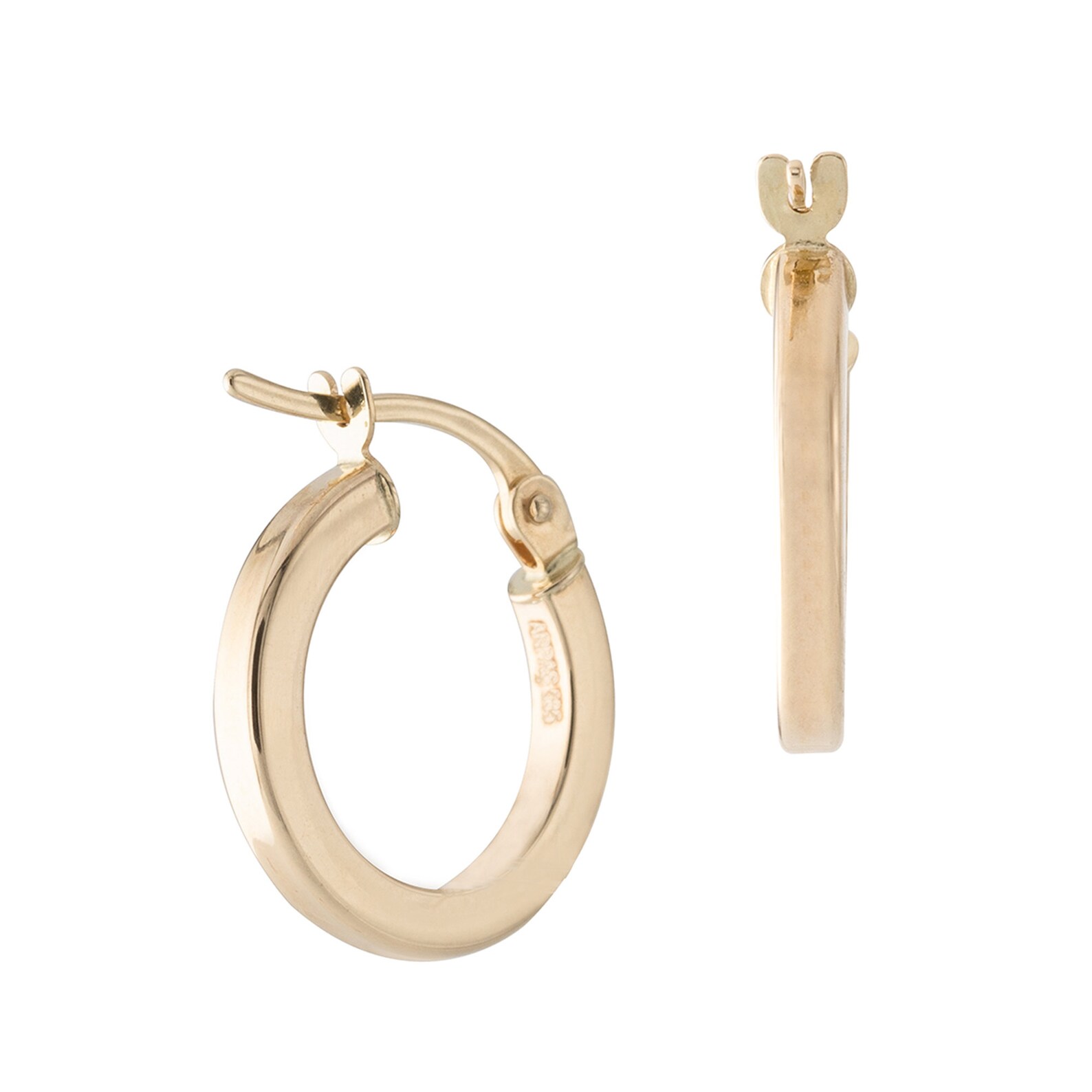 Mens huggie hoop earrings white gold Clearance