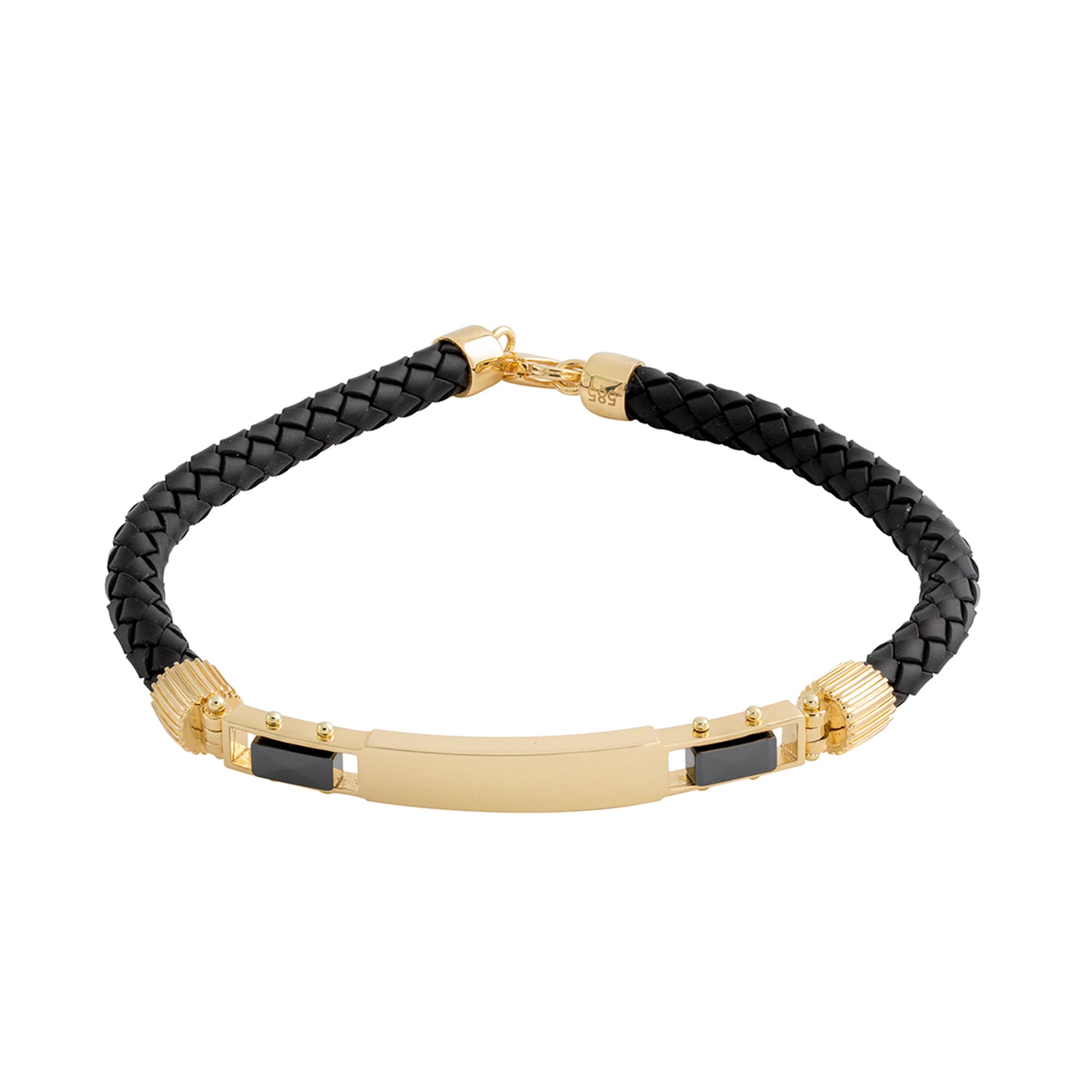 Personalized 14K Solid Gold Men Bracelet 14k Gold ID Etsy