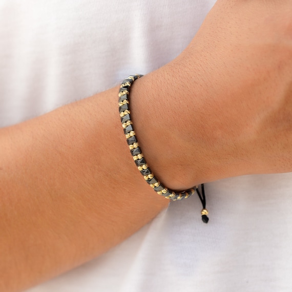 Cheap Ikuinen Black Ceramic Bracelet Hand Chain Men Bracelet Healing Energy  Magnetic Hematite Ceramic Bracelets Bangles for Men Women | Joom