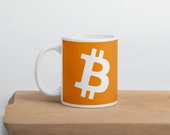 Bitcoin cup - big emblem- orange (330, 440 ml)