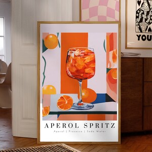 Wall Art Kitchen| Kitchen Wall Art| Kitchen Decor| Dining Room Art| Aperol Spritz| Aperol Spritz Print| Aperol| Aperol Spritz Print| Spritz