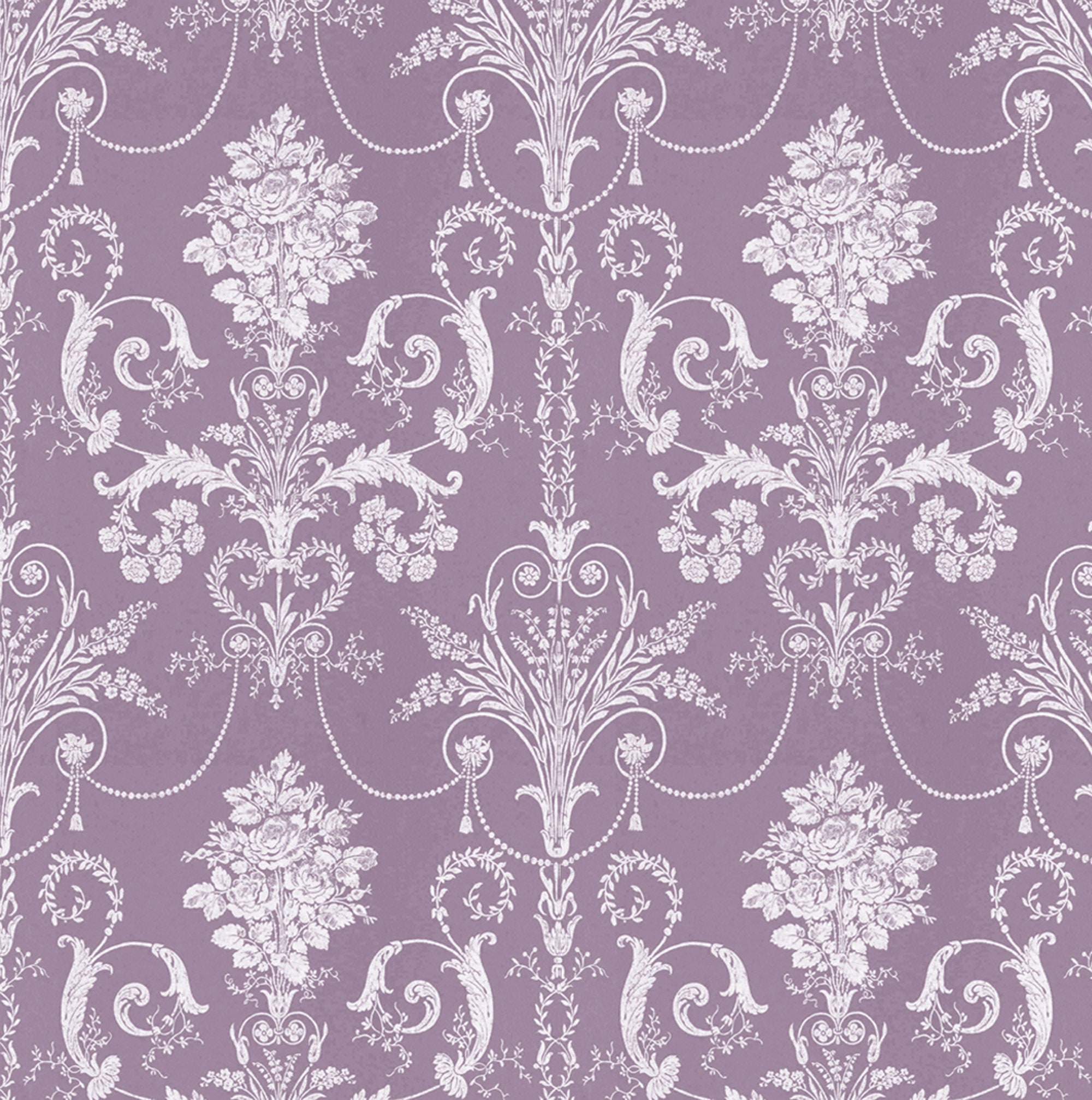 Purple Damask Wallpaper - Etsy Purple Damask Wallpaper - Etsy
