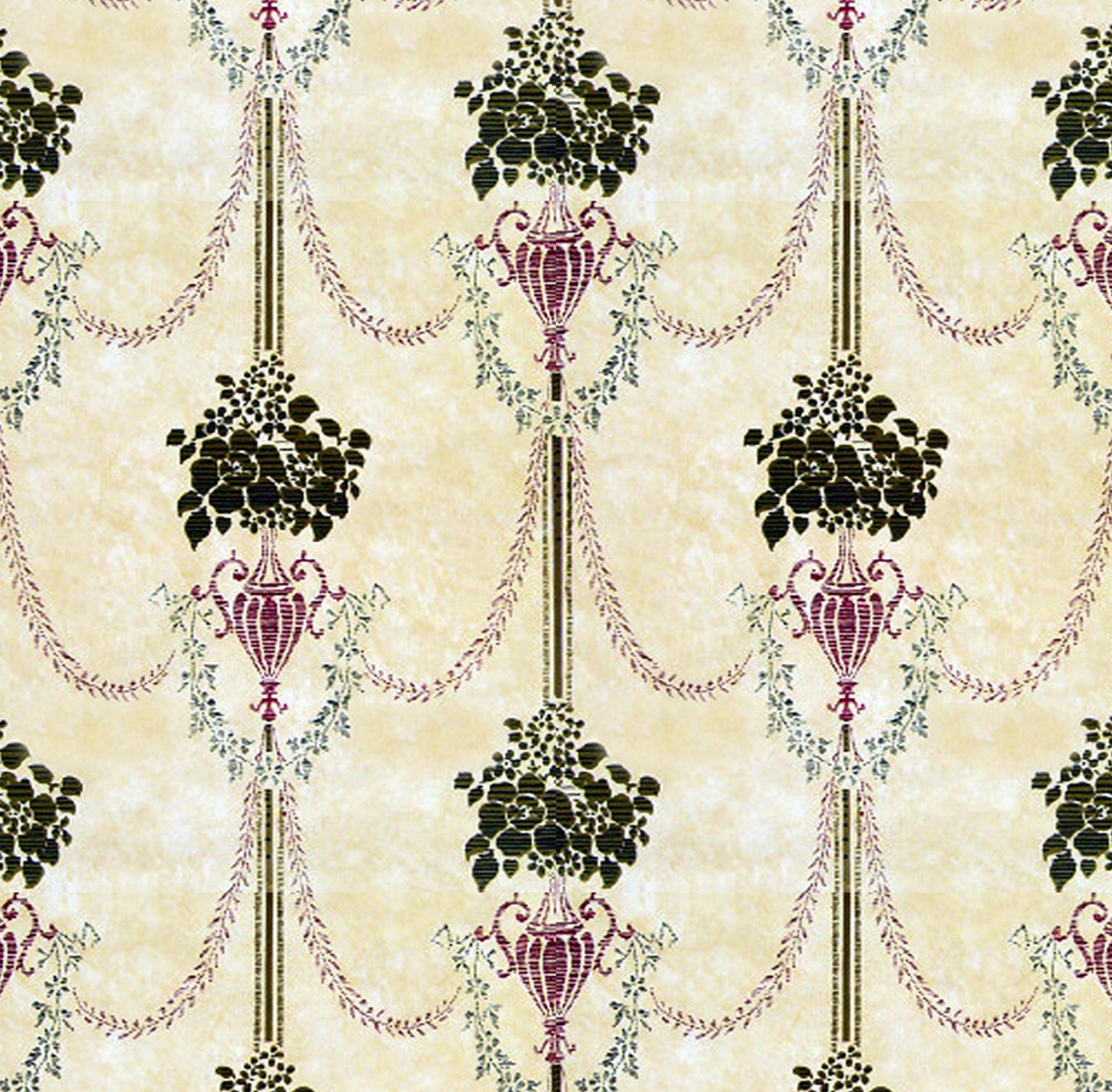 Printable Dolls House Wallpaper 1/12th Scale Vintage Urns Etsy