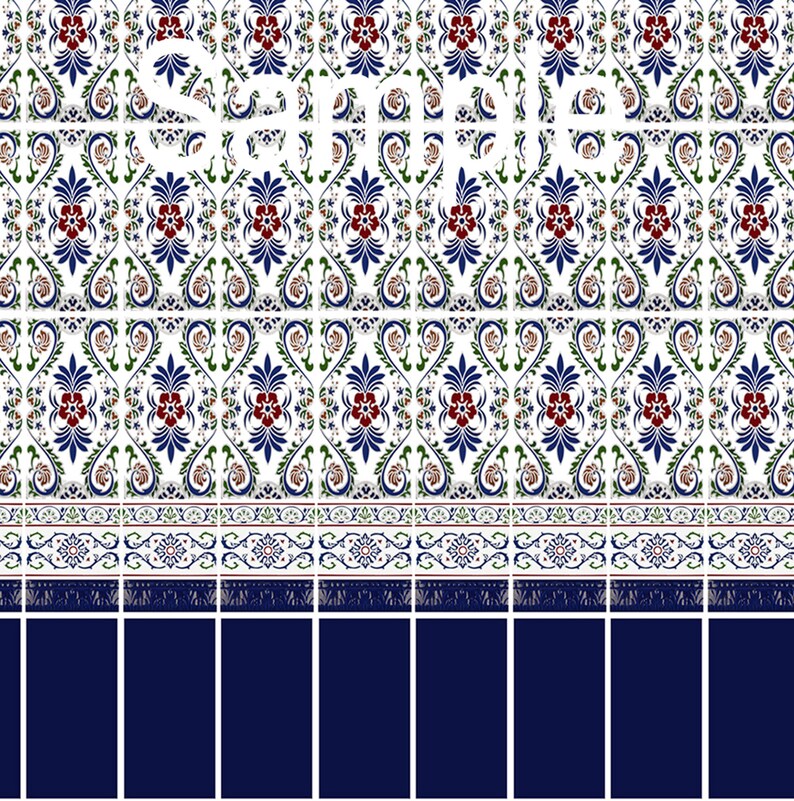Printable Dolls House Kitchen Tile Effect Wallpaper 1/12th Scale D25