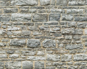 Printable Dolls House Wallpaper 1/12th scale Grey Exterior Stone BR08 Digital Download UK & US sizes Jpeg or PDF