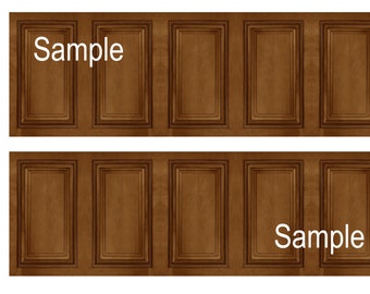 Afdrukbare beschotpanelen 1/12e schaal Dolls House miniatuur digitale download UK & US maten Jpeg of PDF #24