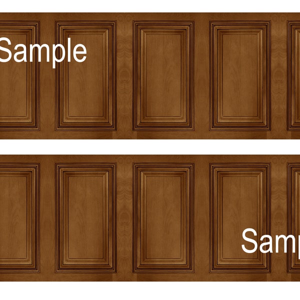 Printable Wainscot Panels 1/12th  scale Dolls House Miniature Digital Download UK & US sizes Jpeg or PDF #24