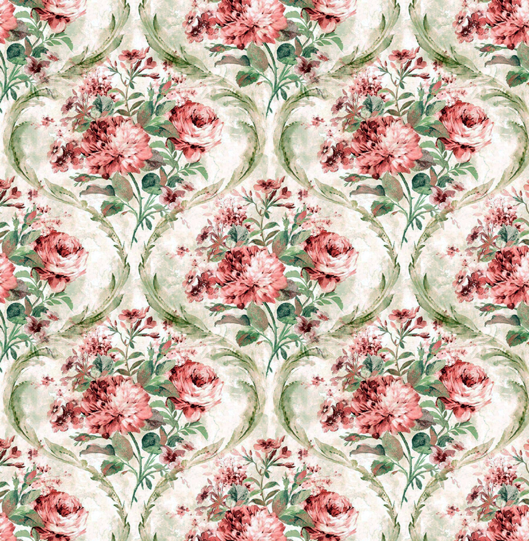 Printable Dolls House Wallpaper 1/12th Scale Vintage Floral D296 ...
