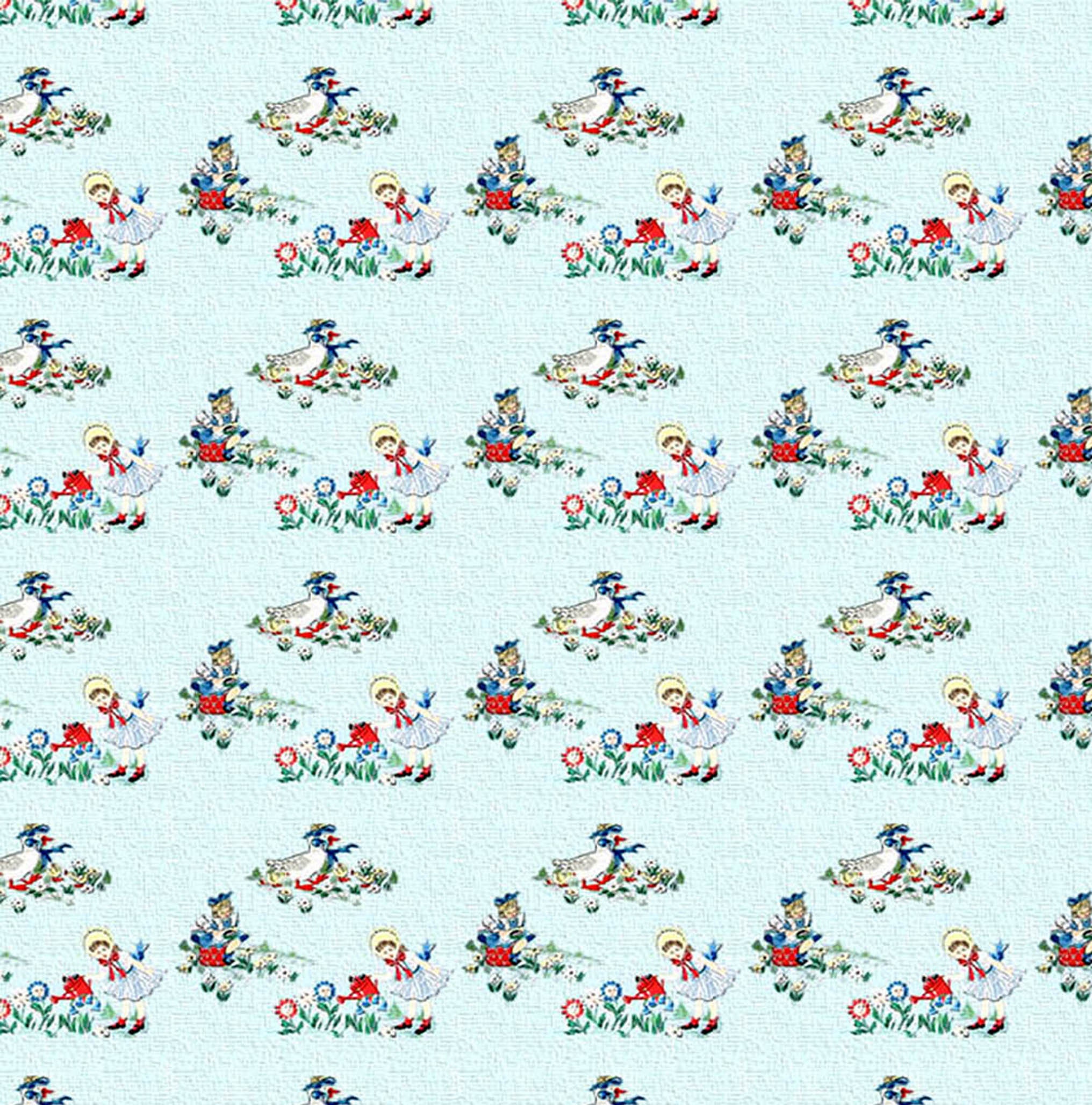 Printable Dolls House Wallpaper 1/12th Scale Vintage Nursery D934 ...
