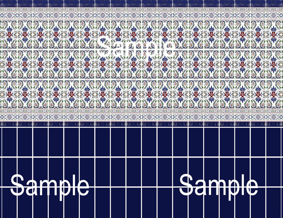 Printable Dolls House Kitchen Tile Effect Wallpaper 1/12th Scale D25 ...
