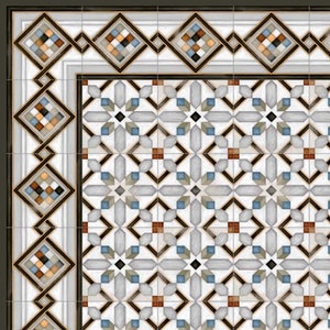 Printable Dolls House Wallpaper 1/12th scale Tile Effect Floor Flooring D28 Digital Download UK & US sizes Jpeg or PDF