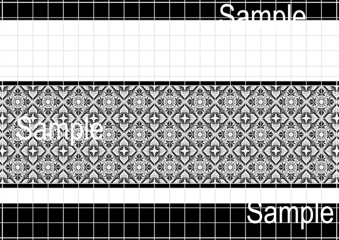 Printable Dolls House Kitchen Tile Effect Wallpaper 1/12th Scale D7