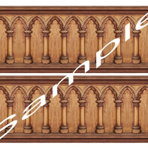 Paneles de Wainscot imprimibles escala 1/12 Dolls House Miniatura Descarga digital tamaños Reino Unido y EE. UU. Jpeg o PDF #29