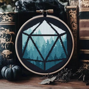 Dungeon master gift cross stitch pattern PDF - dnd critical role geek fantasy nerdy gift for gamer simple board - digital download CS133