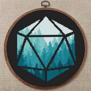Dungeon master gift cross stitch pattern PDF - dnd critical role geek fantasy nerdy gift for gamer simple board - digital download CS133 image 8