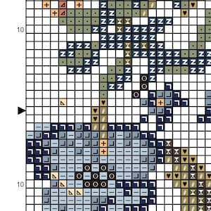 Häxig apotekare korsstygnsmönster PDF, kristallflaska, förtrollad trädgårdsdesign, blommig gotisk konst, mystisk naturmönster CS121 bild 11
