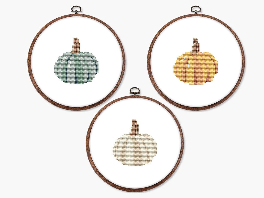 Pumpkin Cross Stitch Pattern PDF Thanksgiving Pattern Cozy Easy Small ...