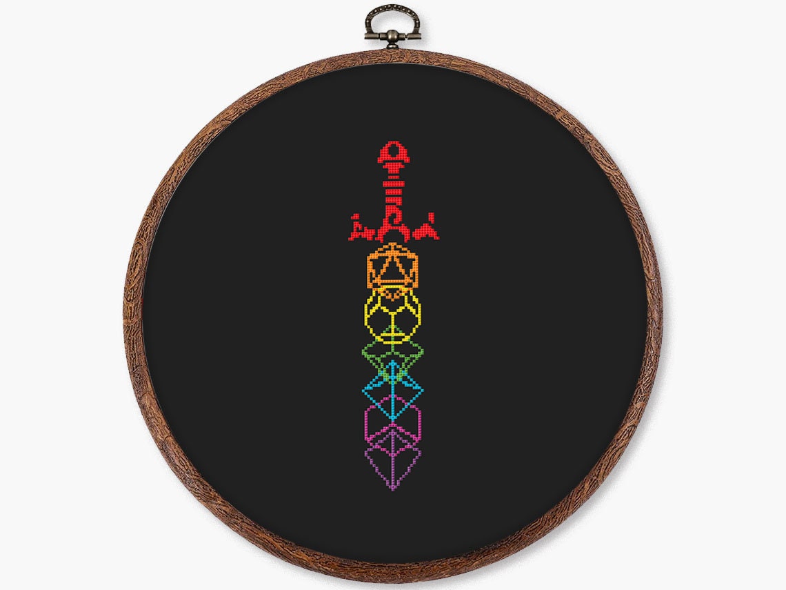 Dungeons and Dragons Wizard Fantasy D&D Counted Cross Stitch