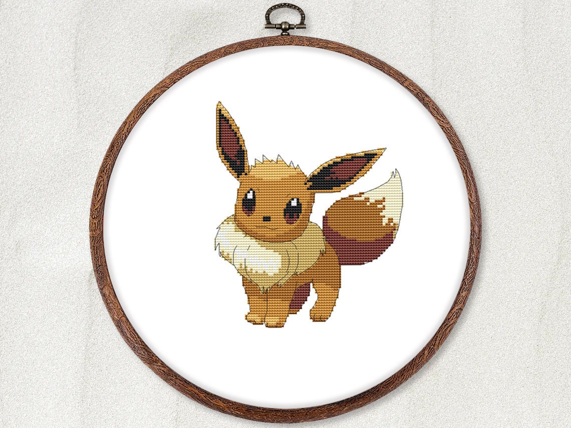 Eevee Pokemon Cross Stitch Pattern PDF Digital Download Etsy