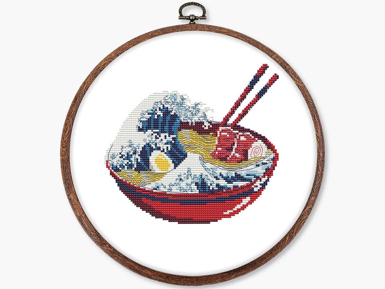 Ramen Cross Stitch Pattern PDF Digital Download the Great Etsy