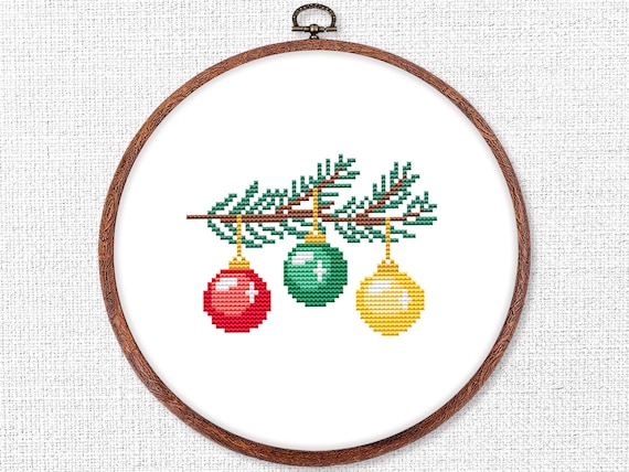 Snow Happens Christmas Ornaments - Cross Stitch Pattern