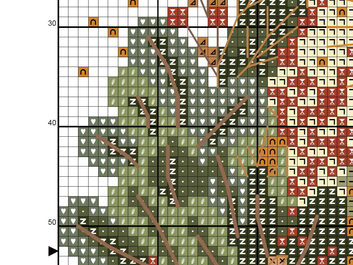 Yule Deer Cross Stitch Pattern – Pagan Winter PDF – Nordic Folk ...