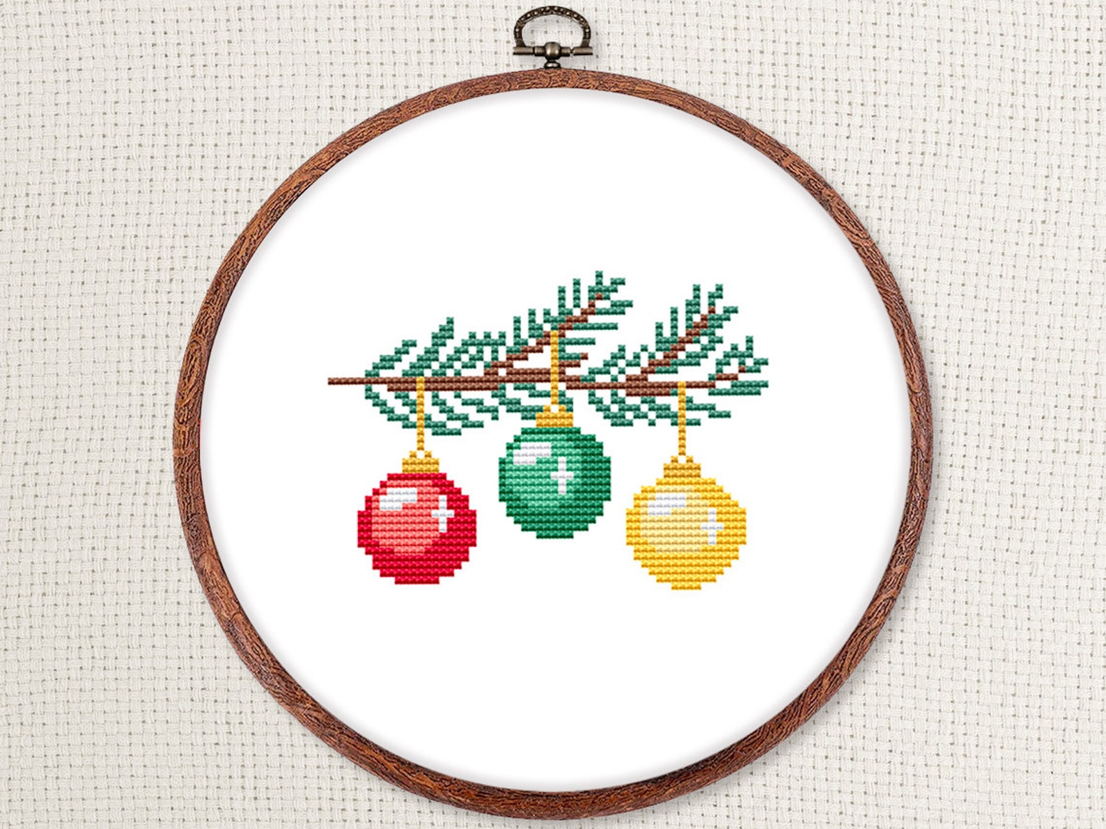 Small Christmas Ornaments Cross Stitch Pattern PDF Retro Etsy