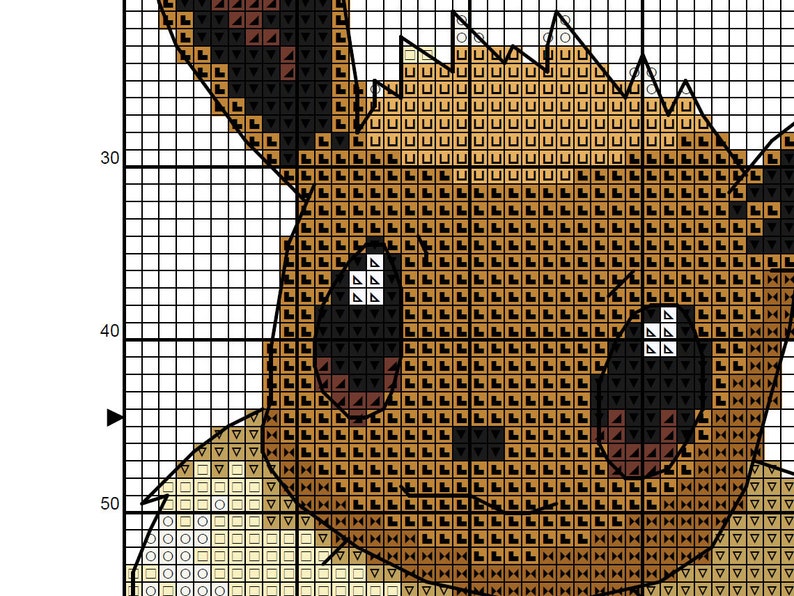 Eevee Pokemon Cross Stitch Pattern PDF Digital Download Etsy