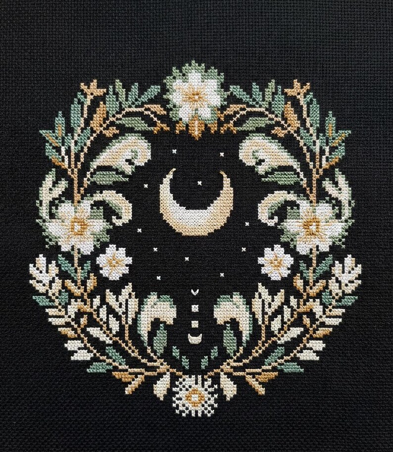 Imbolc Månkorsstygn - Häxig Vårblommor - digital nedladdning CS47 bild 7