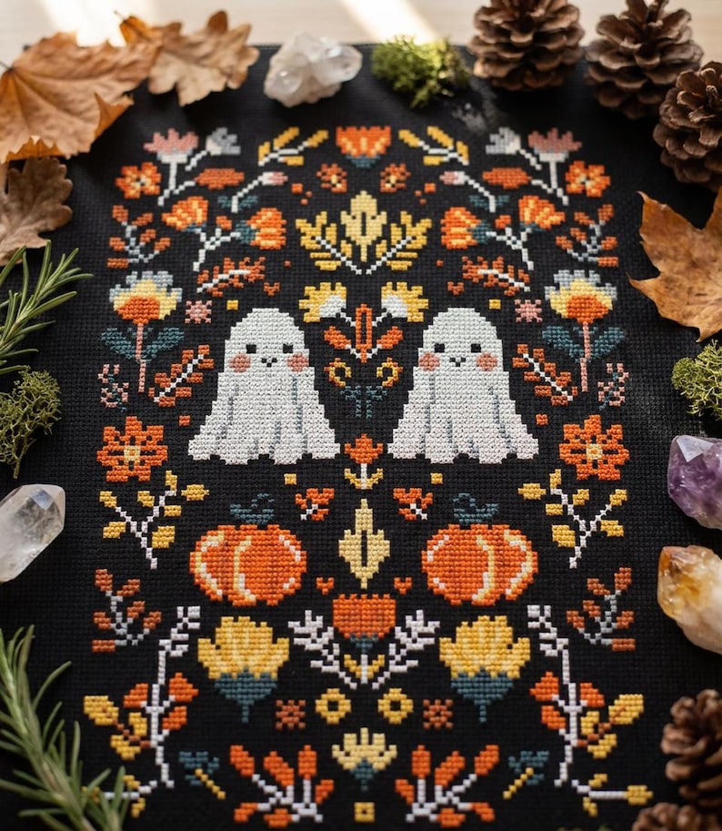 Halloween Ghost Cross Stitch Pattern PDF - Digital Download CS76 - Etsy