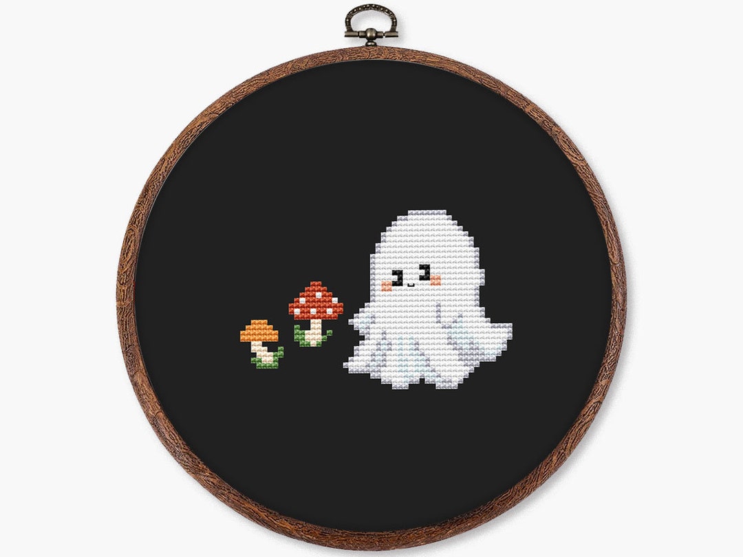 Ghost Stitching Pattern Mini Ghost Cross Stitch Pattern PDF Simple Boo Autumn Fall - Etsy