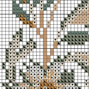 Imbolc Månkorsstygn - Häxig Vårblommor - digital nedladdning CS47 bild 8
